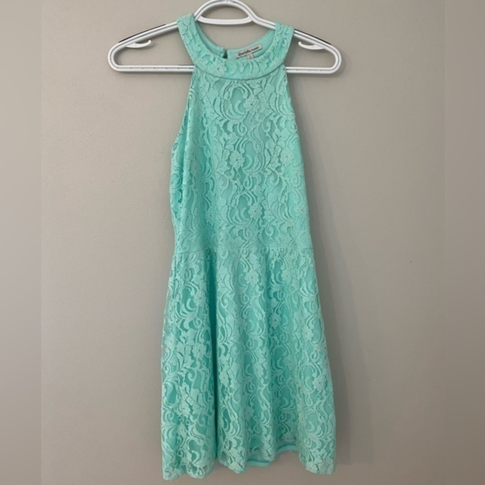 Charlotte Russe Lace Spring Easter‎ Dress A line Open Shoulder S